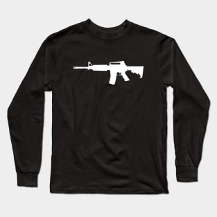 AR-15 Rifle Silhouette Long Sleeve T-Shirt